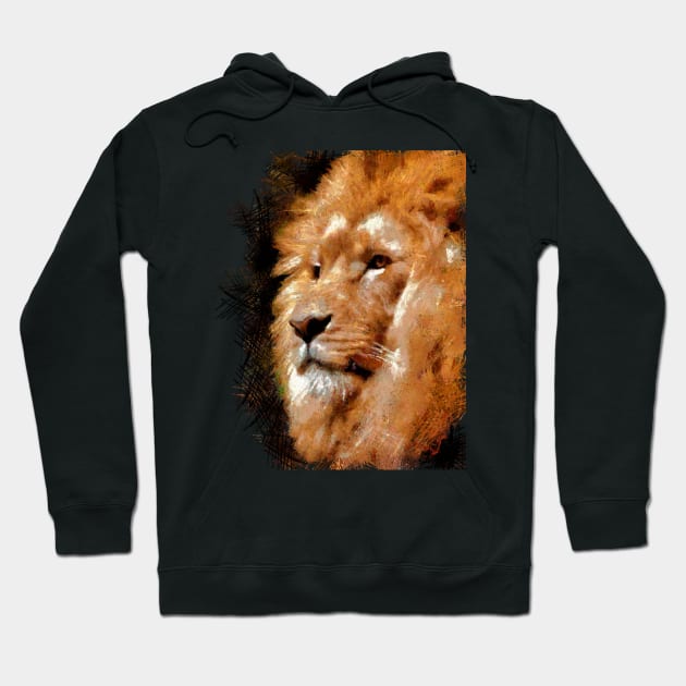 Big head of african lion Hoodie by Ariela-Alez